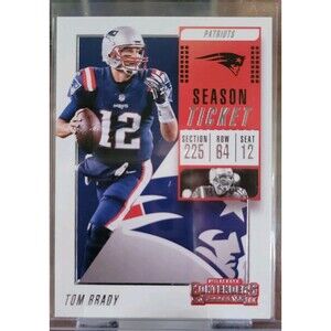 2018 Panini Contenders Tom Brady #12 New England Patriots #36 In Plastic Case